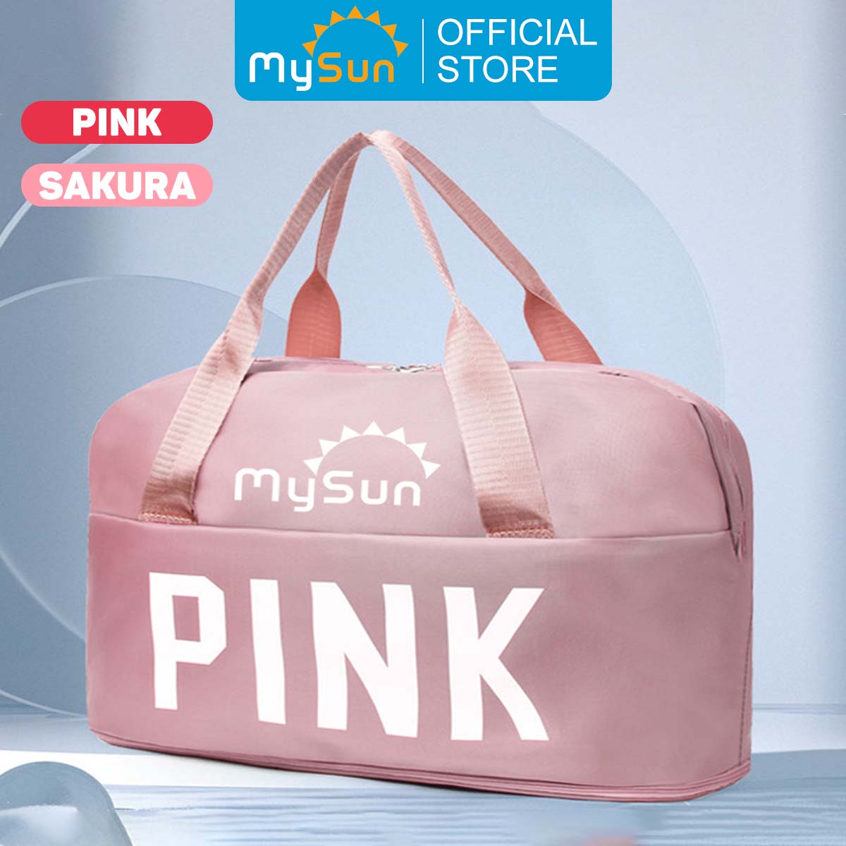 Túi du lịch 2 tầng cỡ lớn chống nước siêu nhẹ cho nam nữ chính hãng cao cấp MySun PINK