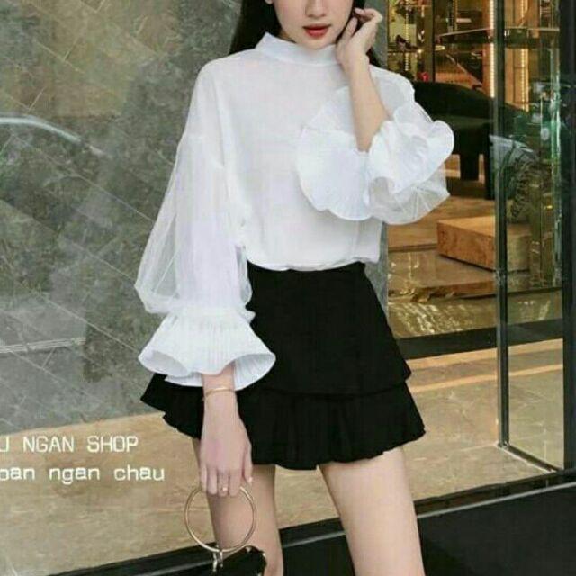 Quần giả váy 2 tầng chất tuyết mưa đẹp