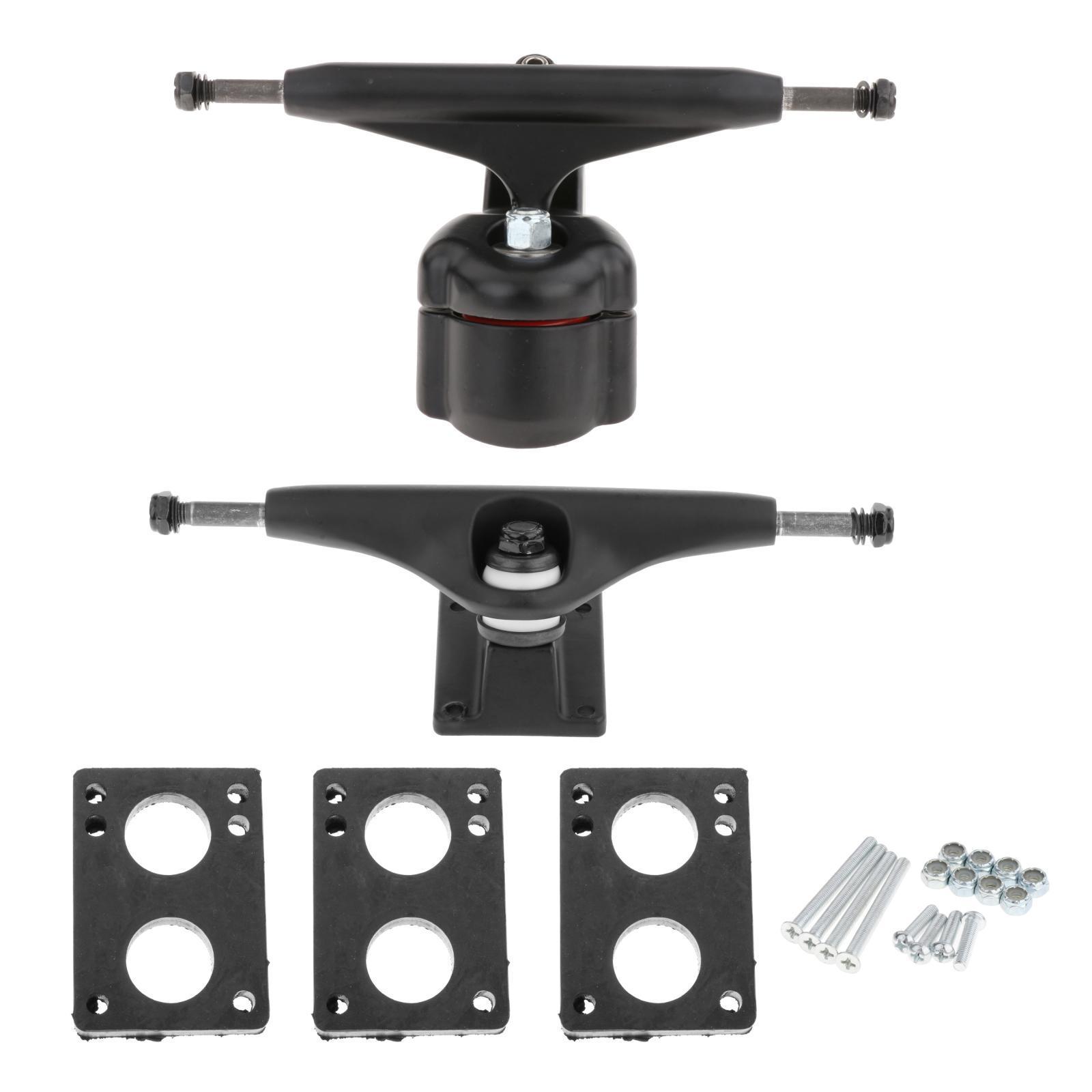 1 Set Skateboard Trucks 6.25inch Riser Pads Bracket Mounting Longboard Decks