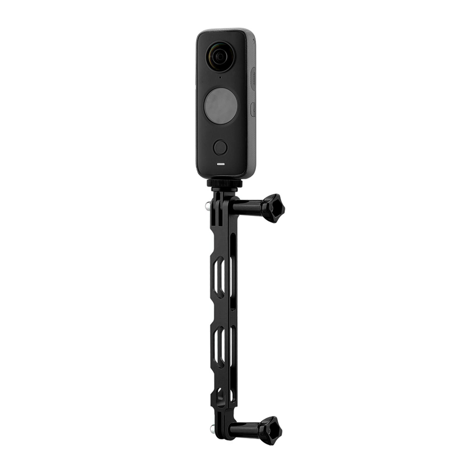CNC Extension Arm Pole Mount Base 1/4" Adapter For Insta360 ONE X2 X black