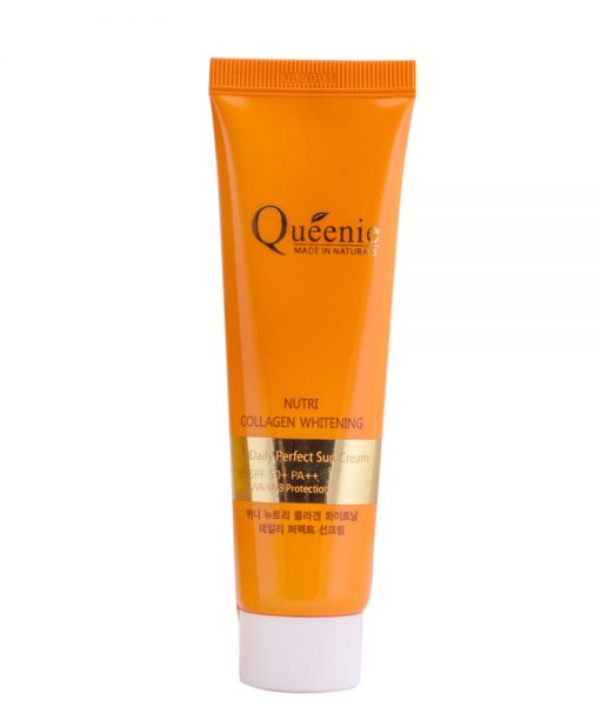 Kem chống nắng dưỡng trắng da bổ sung collagen Queenie SPF50+PA++