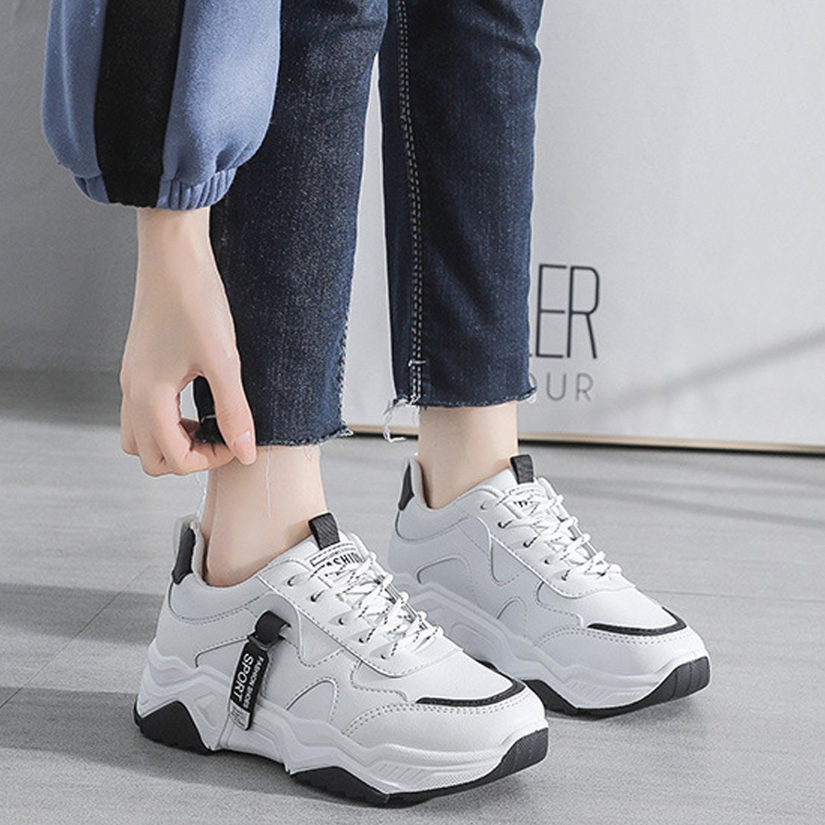 Gìày thể thao nữ ulzzang phong cách Hàn Quốc, giày sneaker nữ trẻ trung