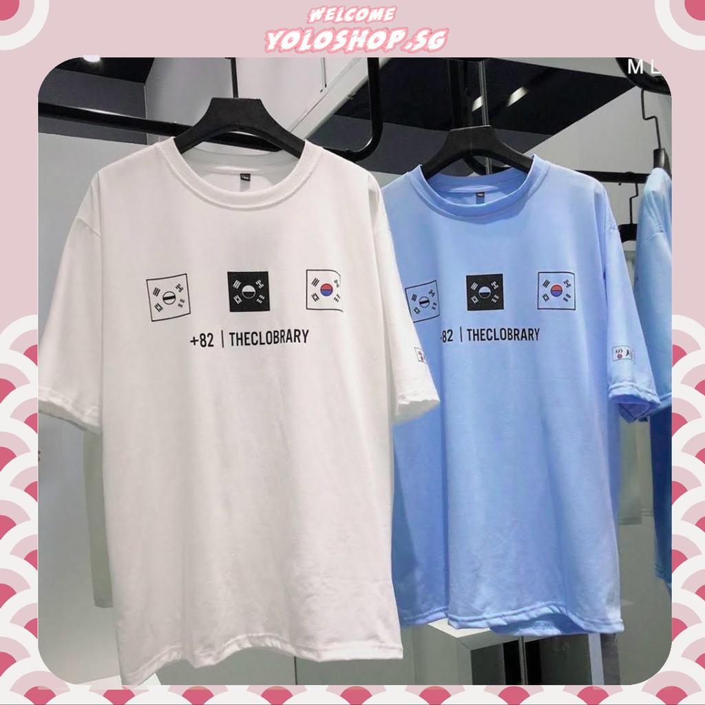 Áo thun tay lỡ form rộng CỜ HÀN THECLOBRARY ulzzang couple nam nữ UNISEX