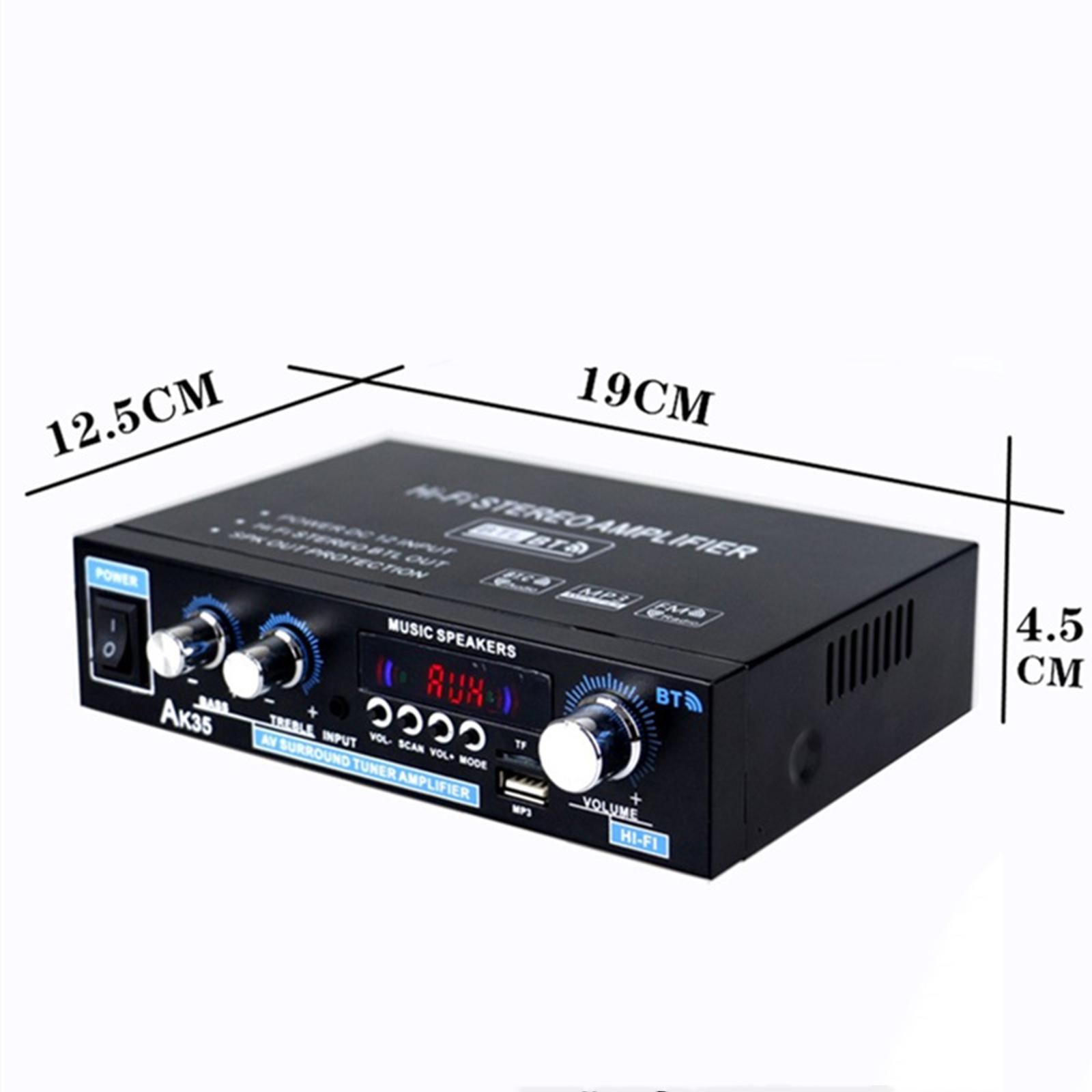 Professional Mini 400W + 400W Audio Power Amplifier Receiver for Car CD DVD