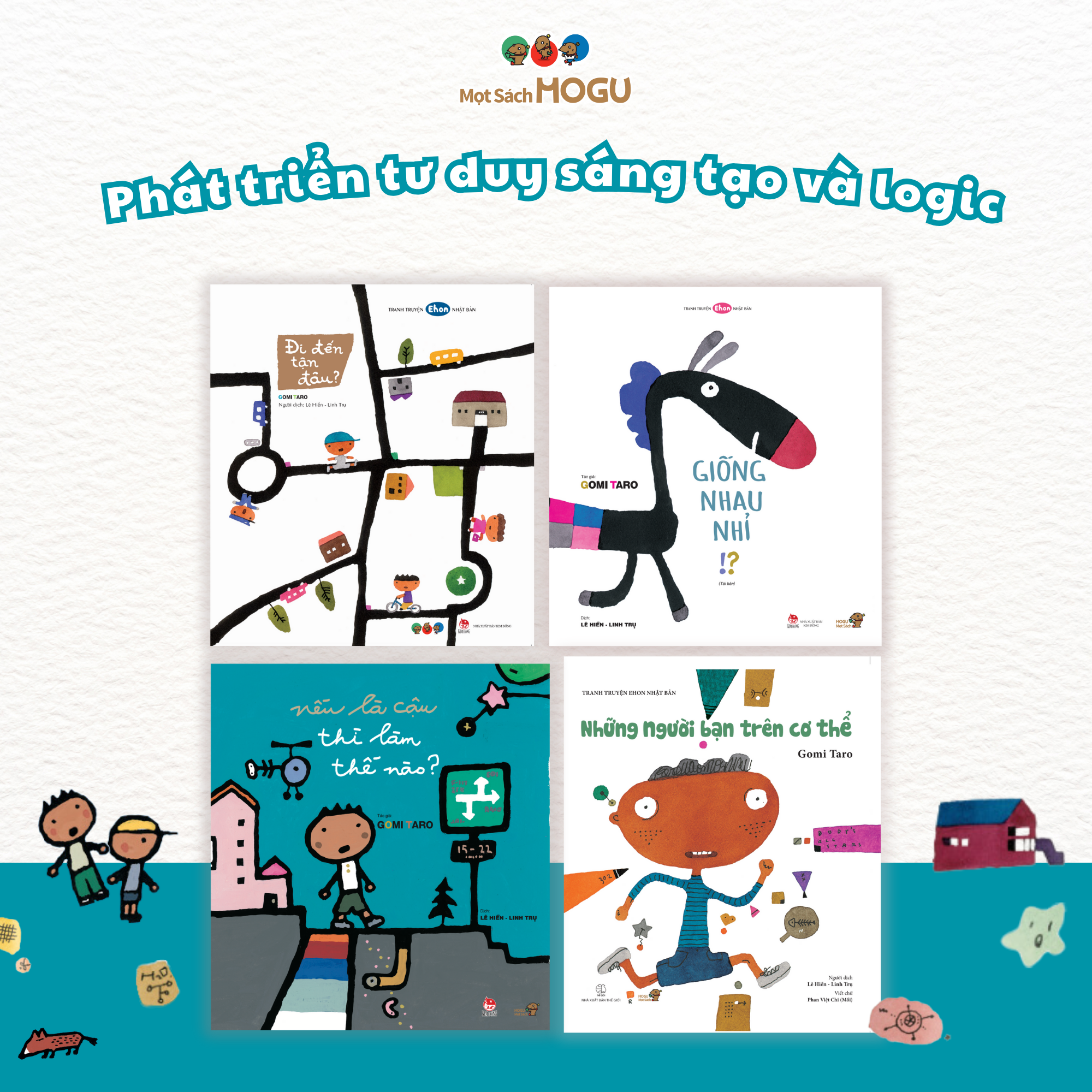 Truyện Ehon bé 3-4-5 tuổi - Bộ 4 cuốn Phát triển sáng tạo