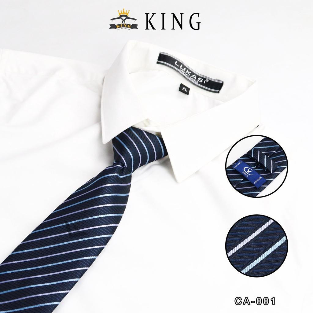 Cà vạt nam công sở bản 8cm KING caravat cao cấp giá rẻ vải silk lụa