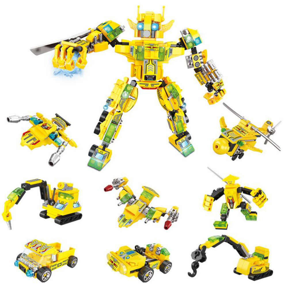 Đồ chơi lắp ráp Người máy Robot biến dạng 8in1 loại lớn