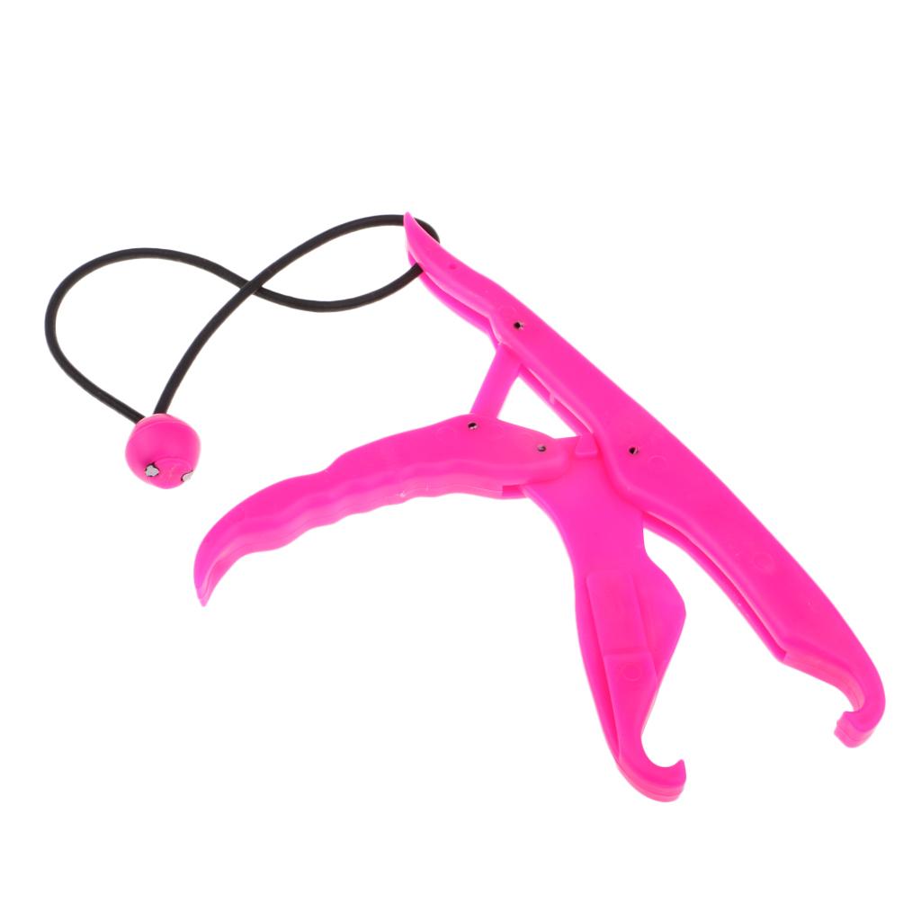 Floating Fish Grip Fishing Lip Grip Gripper Grabber Plier with Lanyard Pink