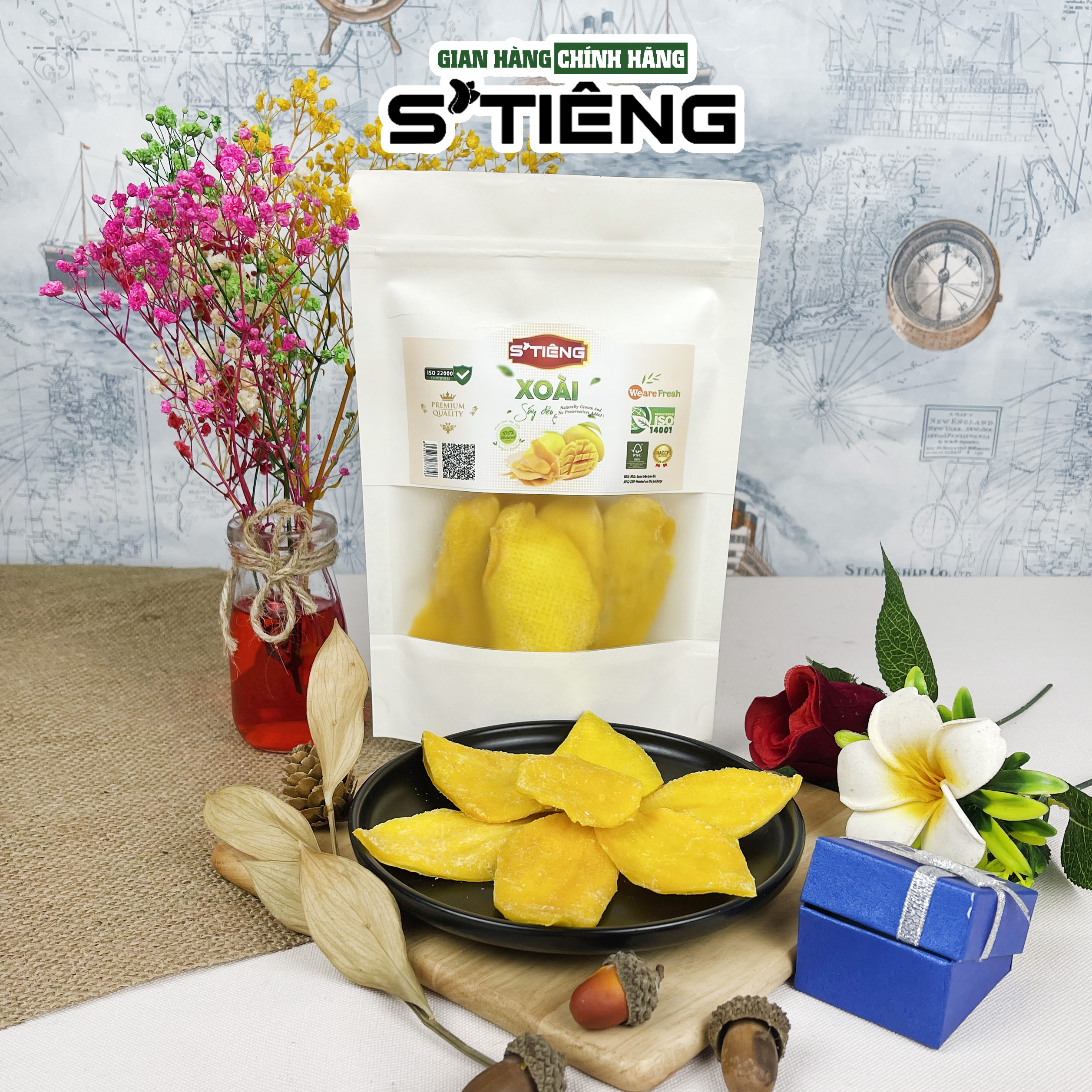 500Gr Xoài Sấy Dẻo Nguyên Miếng Loại 1