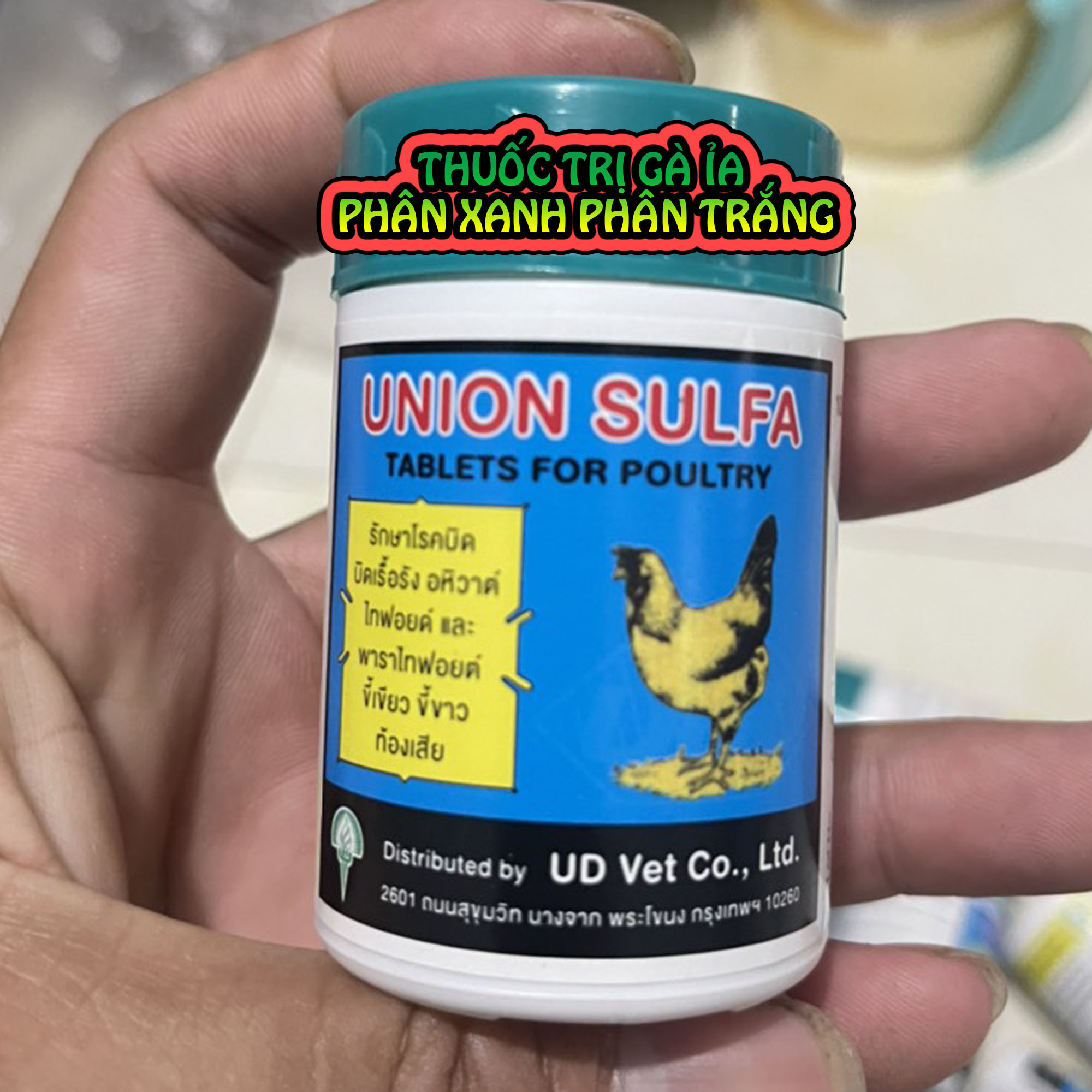 Union-Dùng Cho Gà Đi Ngoài Phân Xanh Trắng