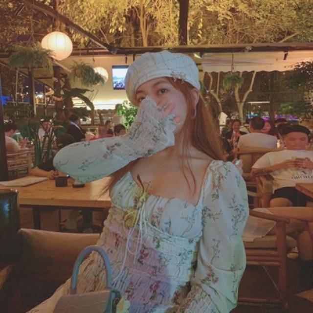 Đầm voan hoa nhí ulzzang phong cách Hàn Quốc