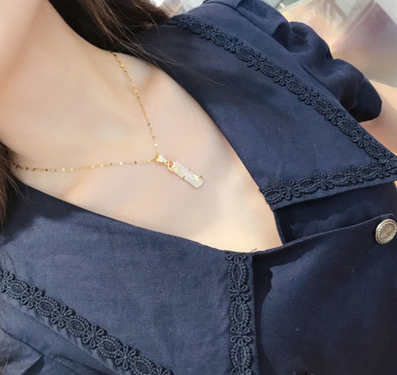 Dây chuyền nữ Mặt Ngọc CAO CẤP SANG CHẢNH
