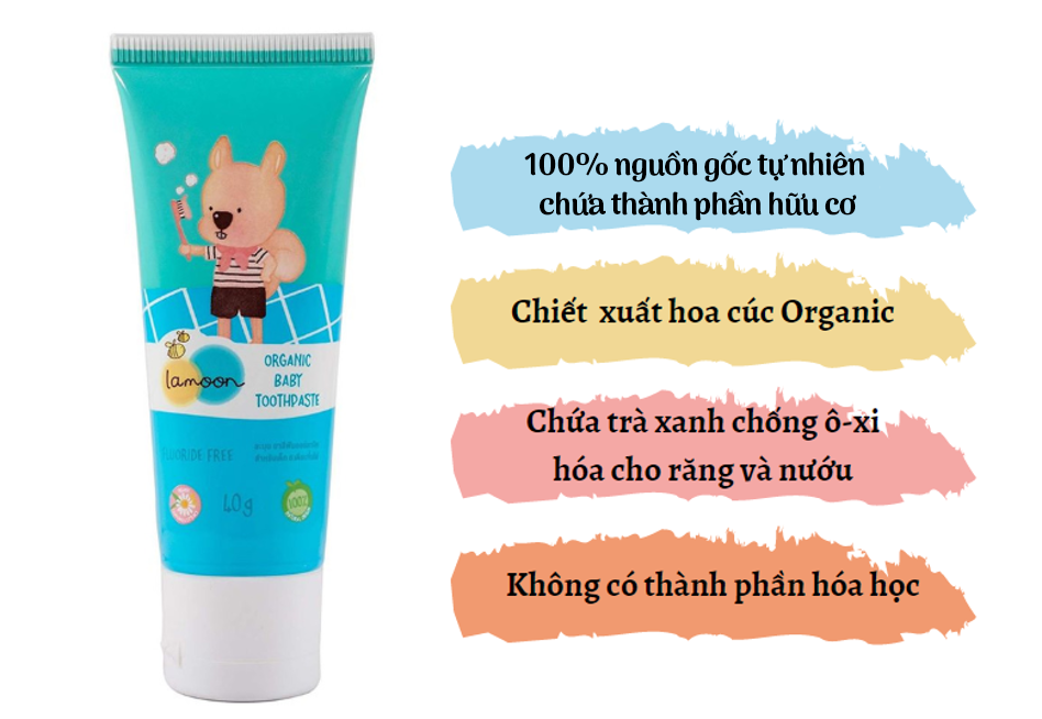 Kem Đánh Răng Organic cho bé Lamoon - 40g