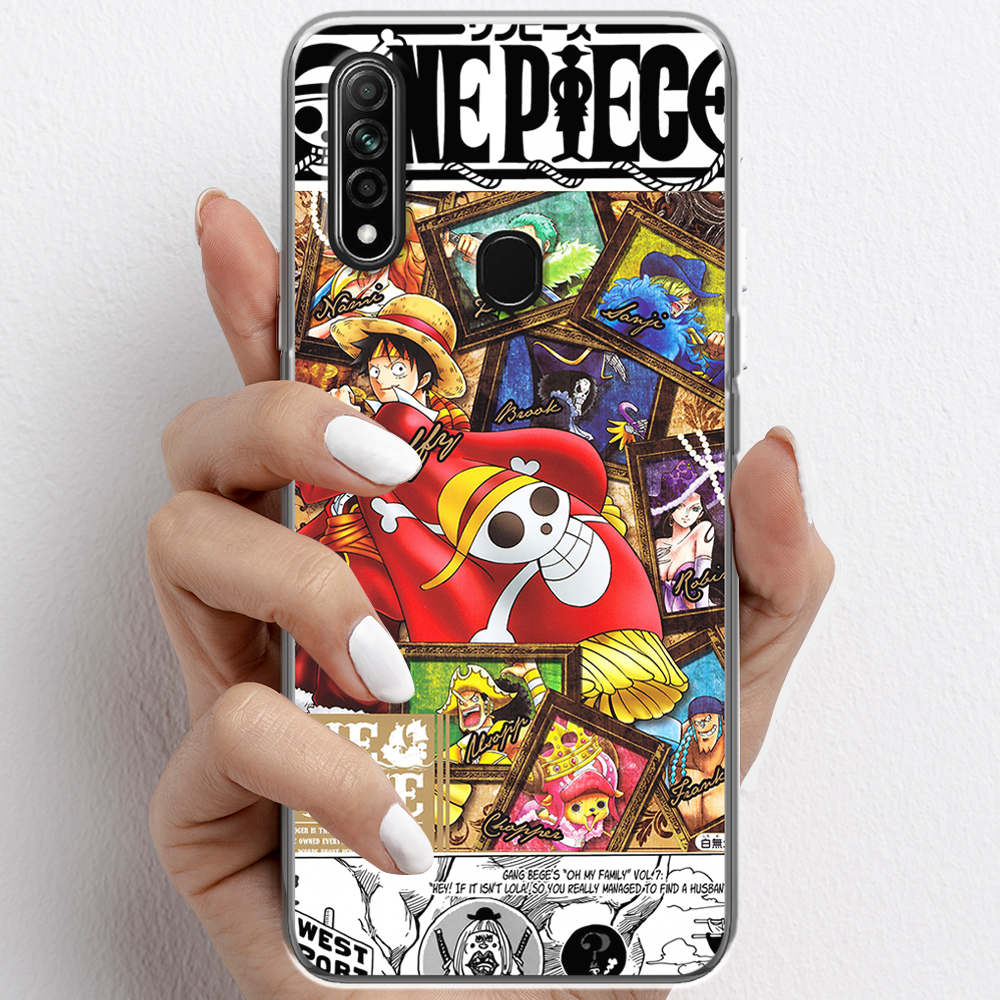 Ốp lưng cho Oppo A31 nhựa TPU mẫu One Piece cờ đỏ
