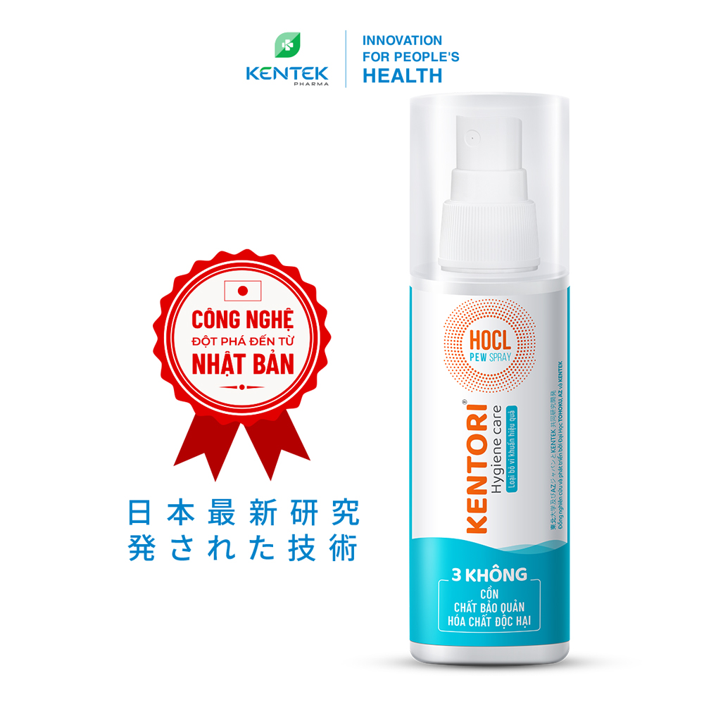 Xịt khuẩn, khử trùng, khử mùi - Sạch khuẩn nhanh trong 5 giây Kentori Hygiene Care | Chai 100ml