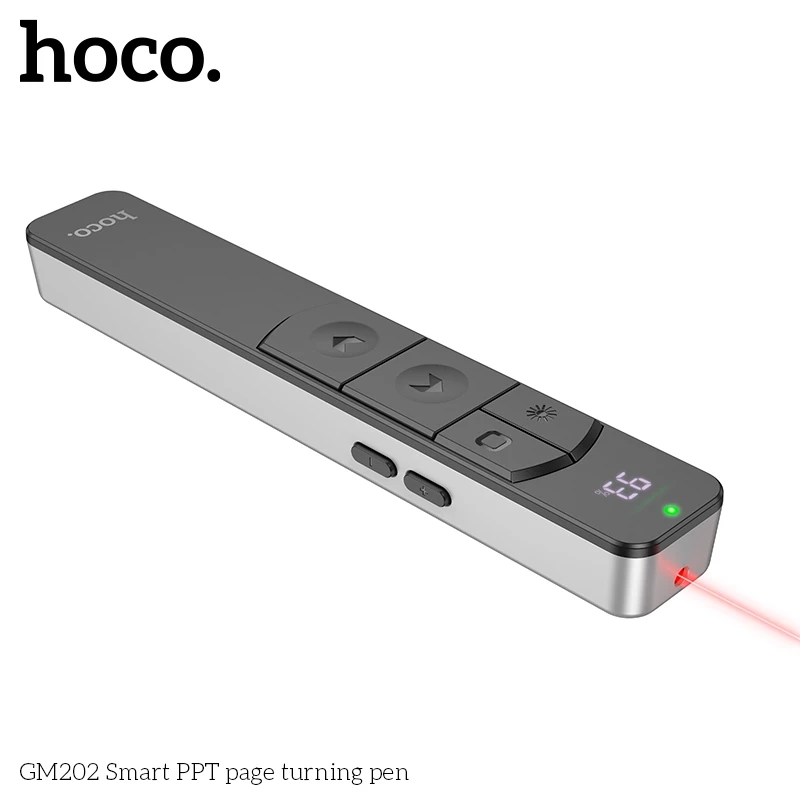 Bút trình chiếu pin sạc lazer đỏ dùng cho thuyết trình cổng sạc Type C dung lượng pin 180mAh Hoco Gm202 _ Hàng chính hãng