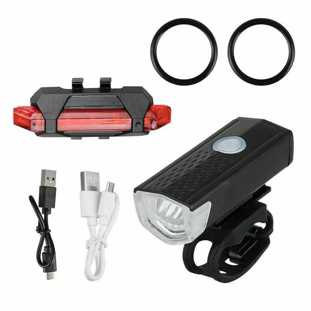 Bộ Đèn Pha LED Sạc USB Cho Xe Đạp Leo Núi
