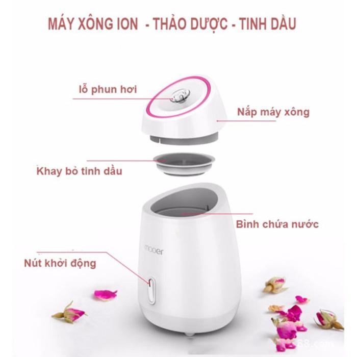 Máy Xông Hơi Mặt Mũi Họng Mouer-Magic Chăm Sóc Dưỡng Da Mặt Cao Cấp(giao màu ngẫu nhiên)