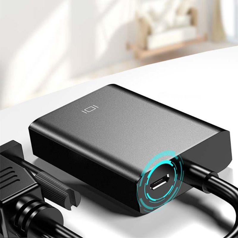 Cáp chuyển đổi VGA sang HDMI 3.5mm cho PC Laptop sang HDTV