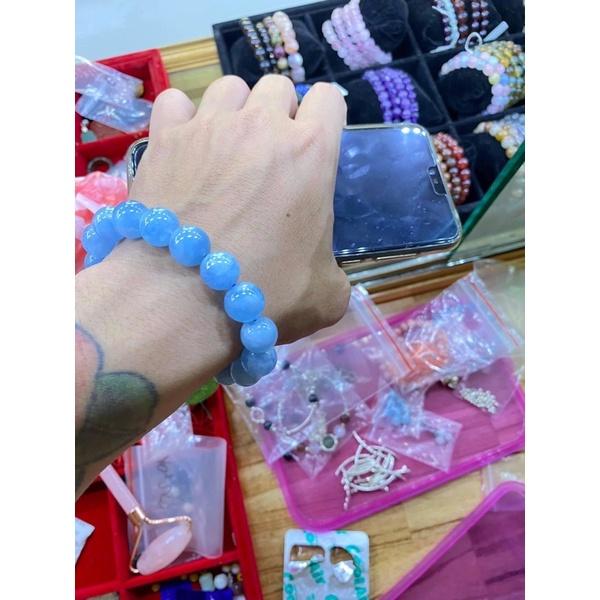 Vòng Tay Phong Thuỷ Đá AQUAMARINE hợp mệnh thủy , mộc