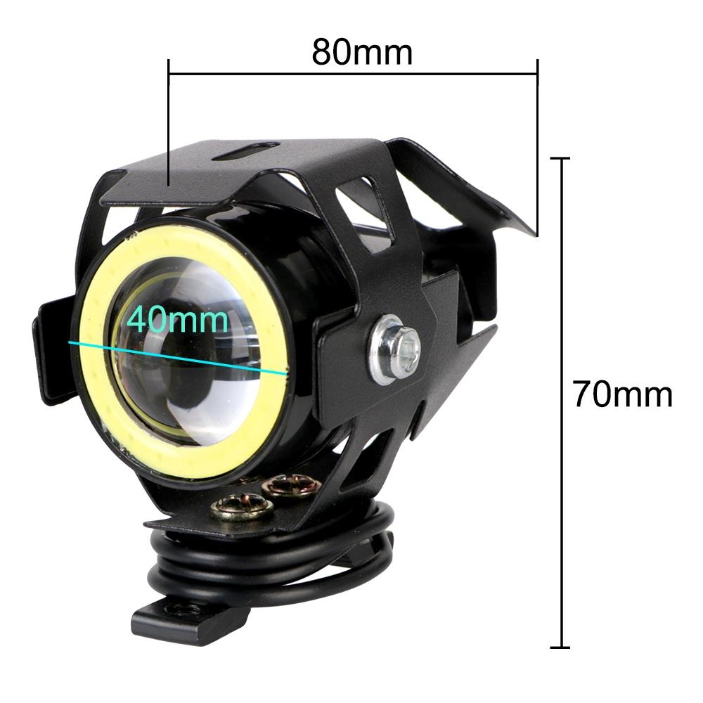 Set 2 đèn pha bóng LED DRL 12V Mini U5 chuyên dụng cho xe mô tô