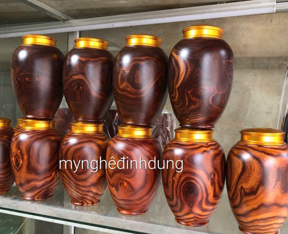 Hộp đựng trà chè bằng gỗ trắc kt cao 20x11cm