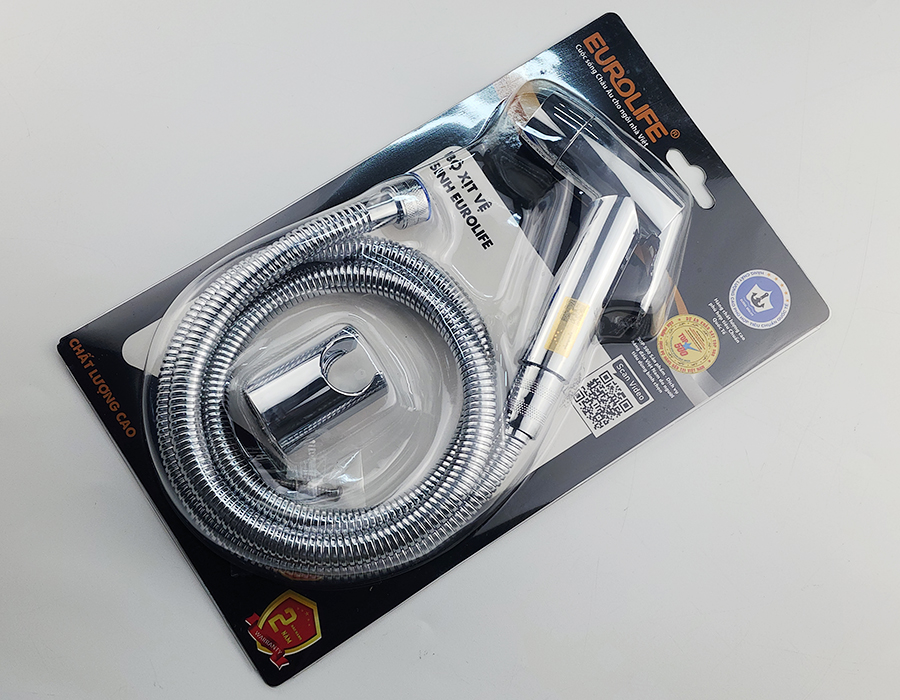 Bộ xịt vệ sinh 2 chế độ chảy, khóa thông minh Eurolife EL-X12-T ( Trắng)