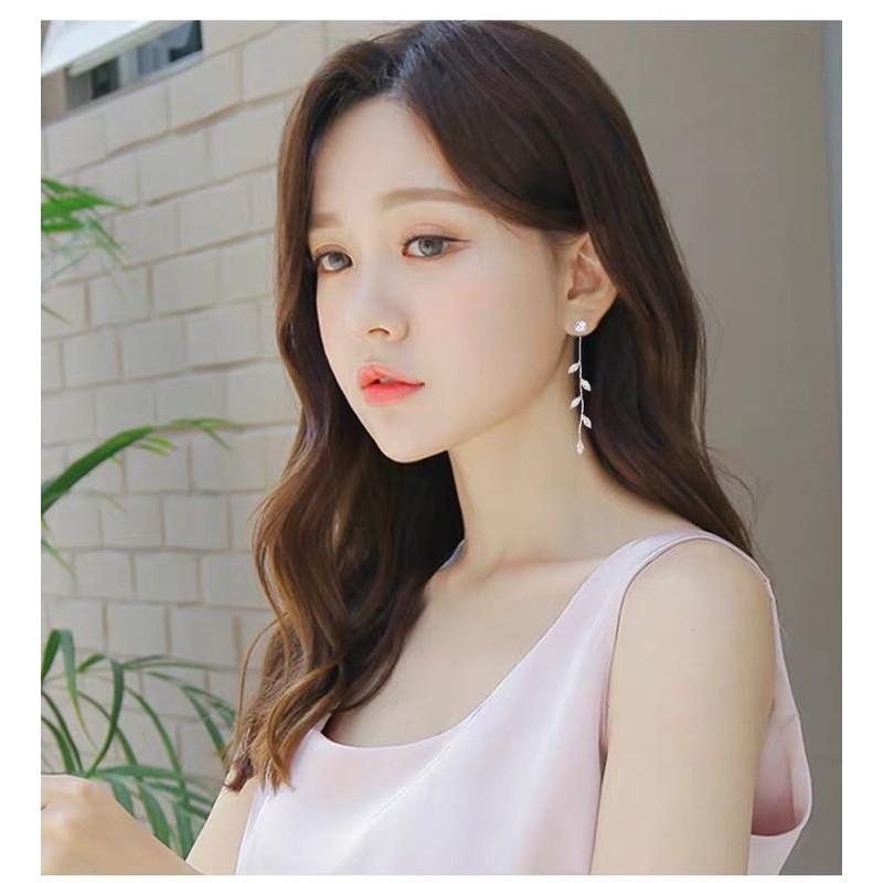 Hoa tai dáng dài phong cách hàn quốc