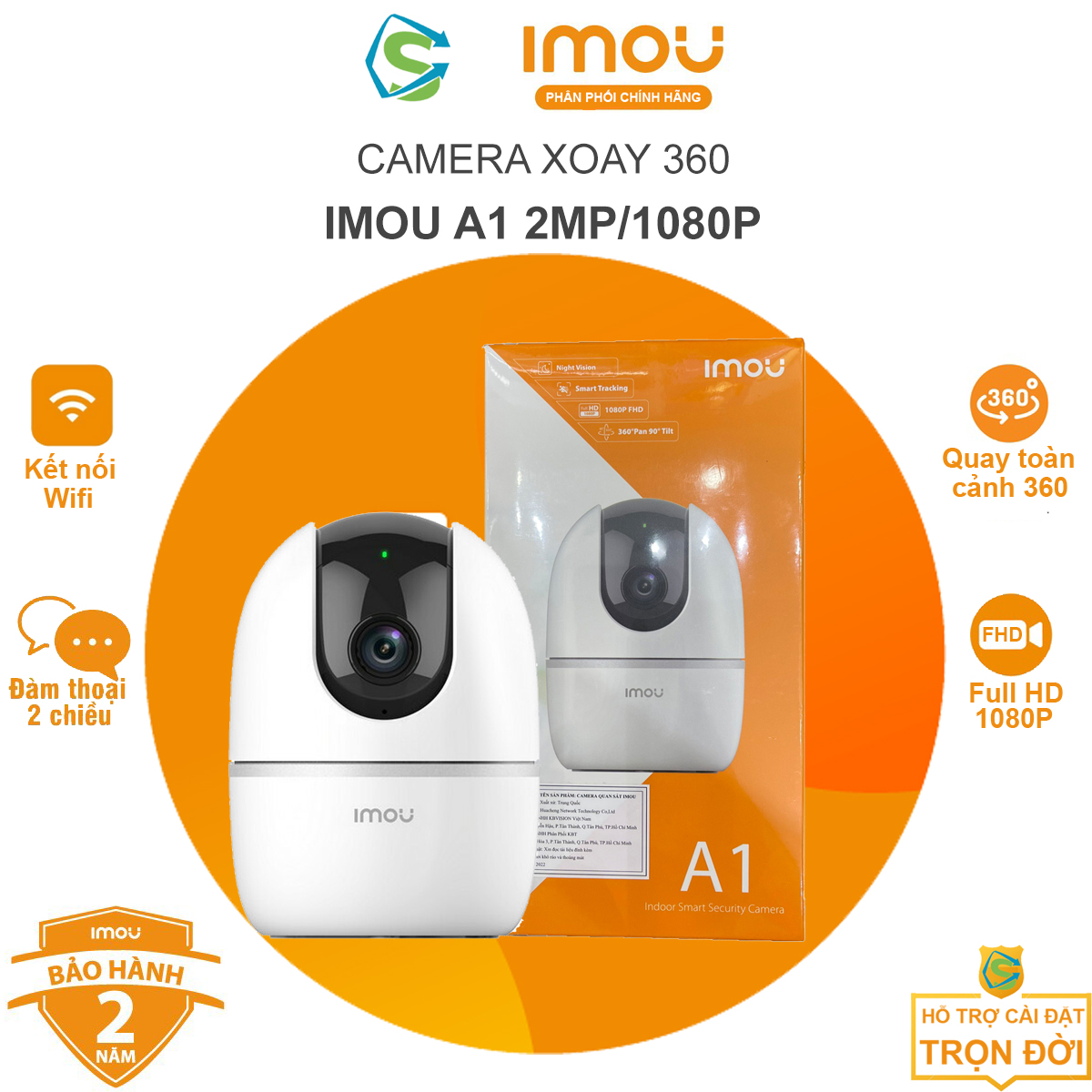 IMOU Camera Xoay 360, Camera wifi trong nhà IMOU AI Phát hiện người, đàm thoại 2 chiều, màng trập riêng tư 2MP/4MP - Hàng Chính Hãng