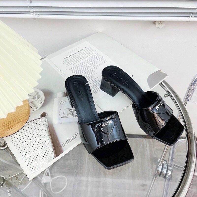 Guốc thời trang gót vuông 5cm