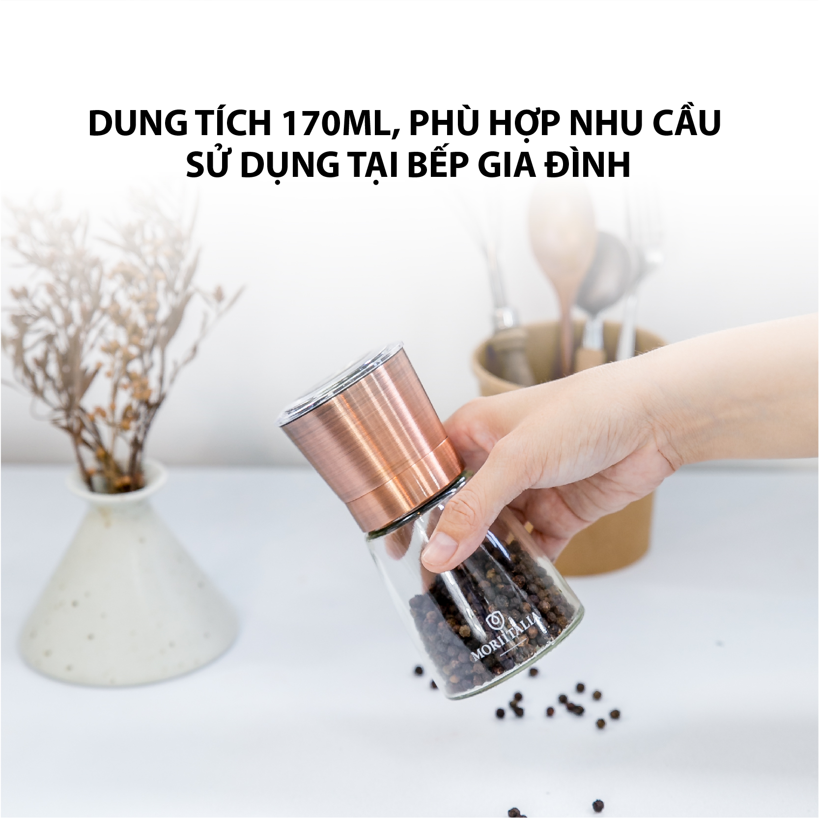 Dụng cụ xay tiêu cầm tay Moriitalia - 000860