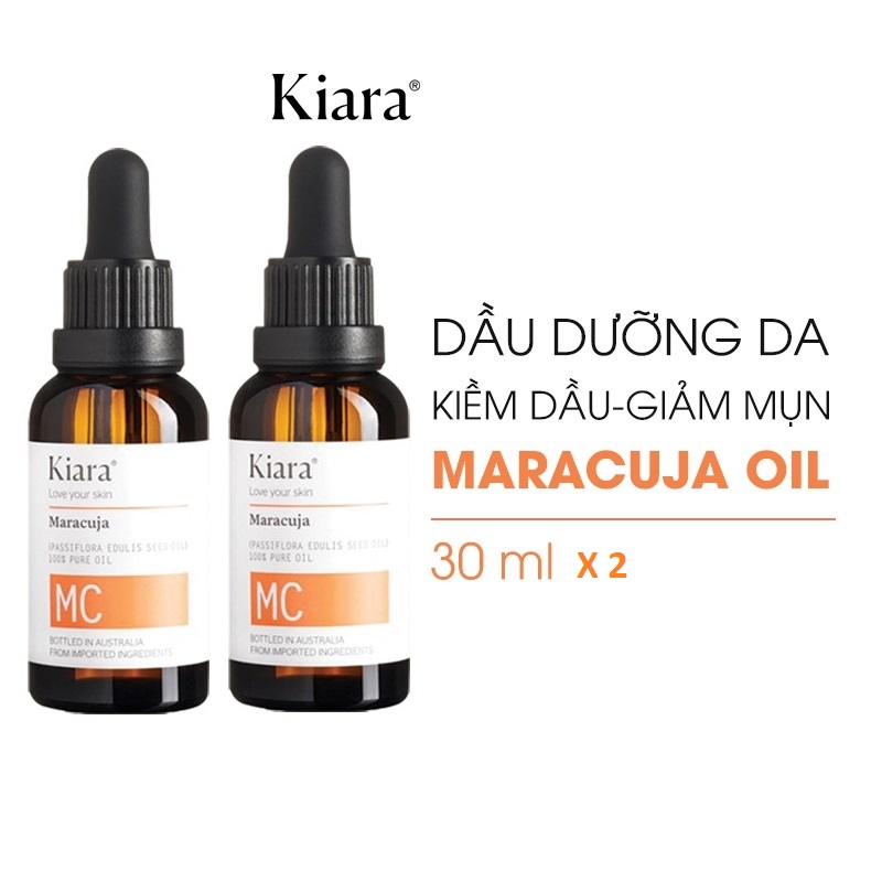 Combo 2 Chai Dầu Dưỡng Da Kiềm Dầu Giảm Mụn Cho Da Dầu Kiara Maracuja Oil 2x30ml