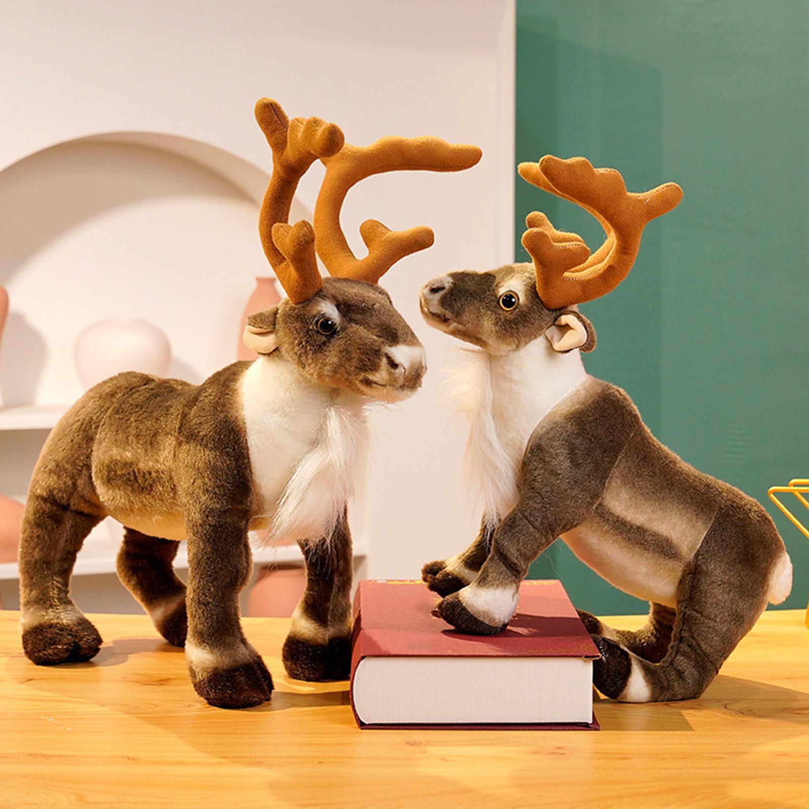 Reindeer Plush Toy Decoration Stuffed Animal for Cabinet Living Room Kids Birthday