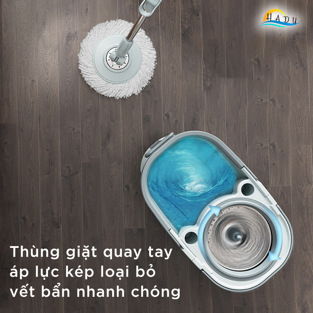 Bộ Lau Nhà Thông Minh 360 Độ Tự Vắt Thái Lan Kilo Spin Mop Cao Cấp