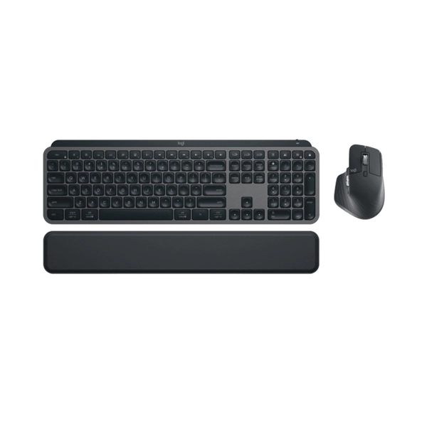 Combo Chuột & Bàn Phím Bluetooth không dây Logitech MX Keys S Combo - Có gác tay, Chiếu sáng, USB-C - Hàng Chính Hãng