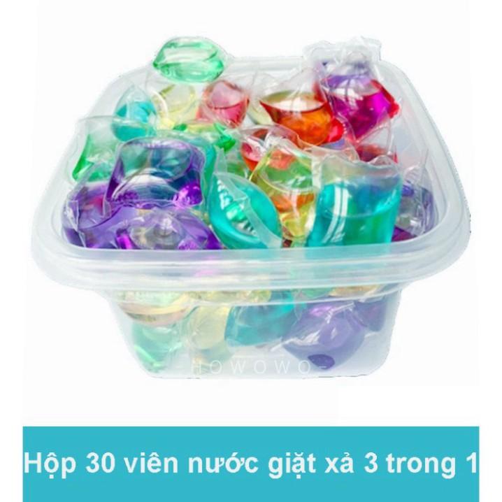 Hộp 30 viên thơm giặt quần áo thay thế nước giặt tiện lợi | (HO2)