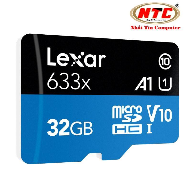 Thẻ nhớ MicroSDHC Lexar 32GB 633x A1 V10 U1 95MB/s - Không box (Xanh)