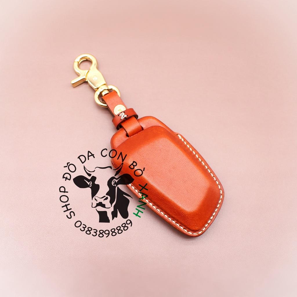 Bao da dành cho Chìa Khoá Ép Phom Vinfast Lux A2.0, SA2.0, Turbo handmade da thật 002e