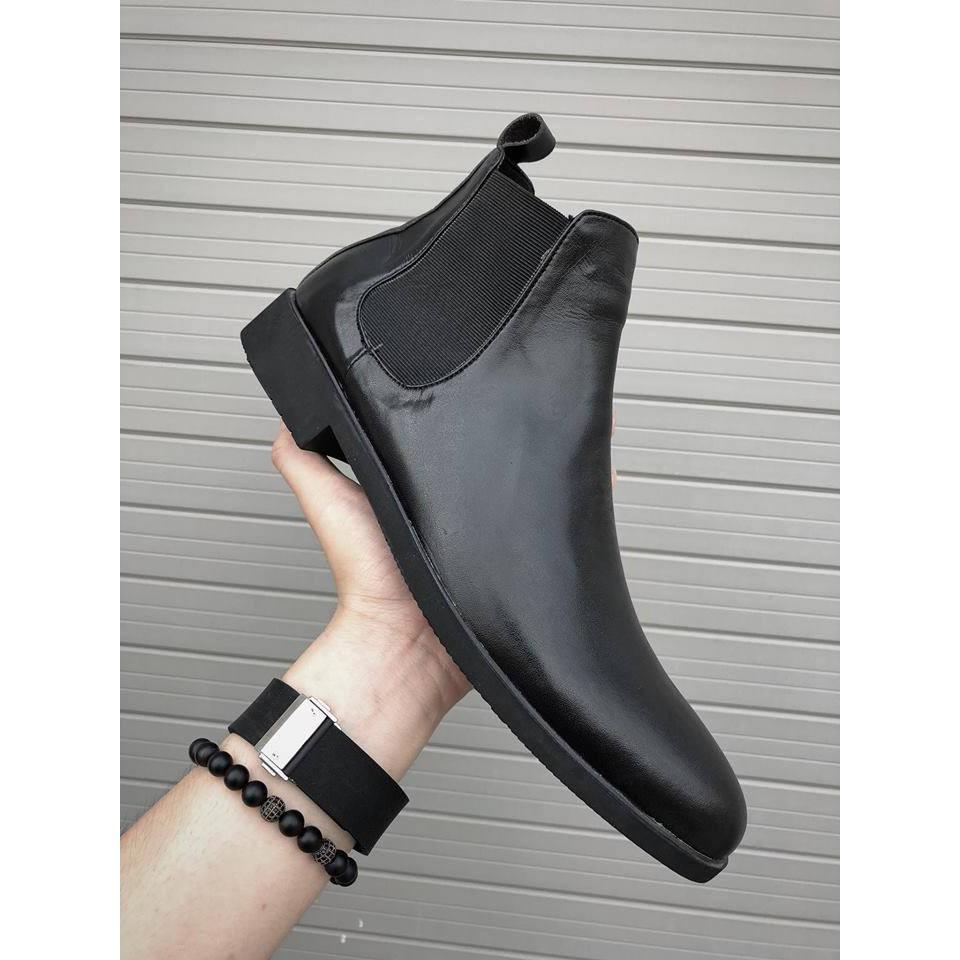 Giày Nam - Giày Cao Cổ Da Trơn-Chelsea Boots