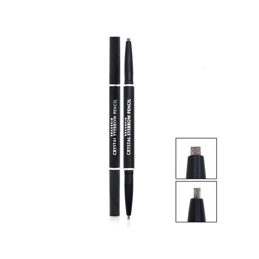 Chì kẻ mày 2 đầu không lem, không trôi Beauskin Eyebrow Crystal Eyebrow Pencil #03 Màu Khói - Hàn Quốc Chính Hãng