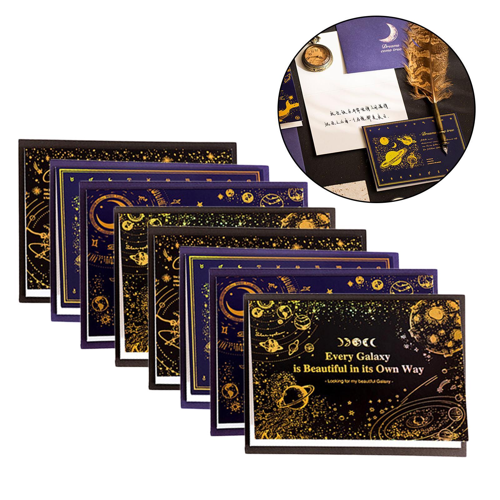 8x Blank Cards and Envelopes Seal Note Cardstock Invitation Cards Birthday