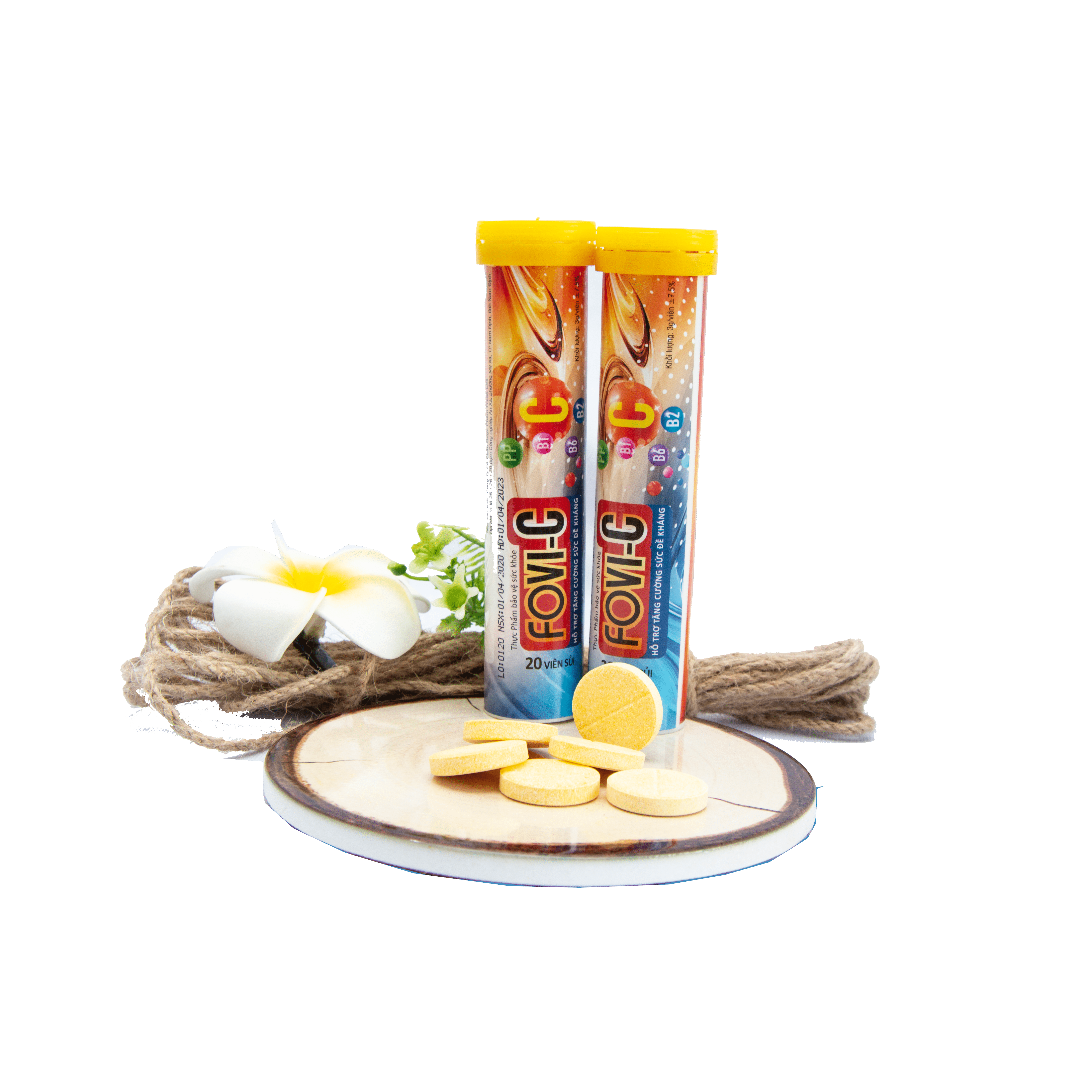 Combo 2 Tuýp Viên Sủi Fovi C Vitamin 500mg C Tăng Sức Đề Kháng