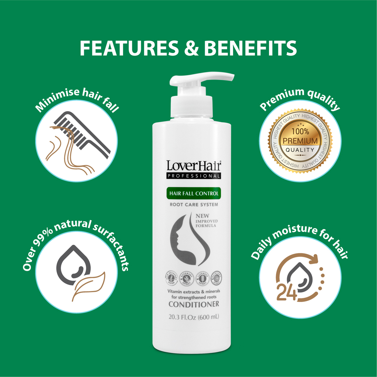 Dầu Xả Ngăn Ngừa Rụng Tóc Lover's Hair Professional Hair Fall Control