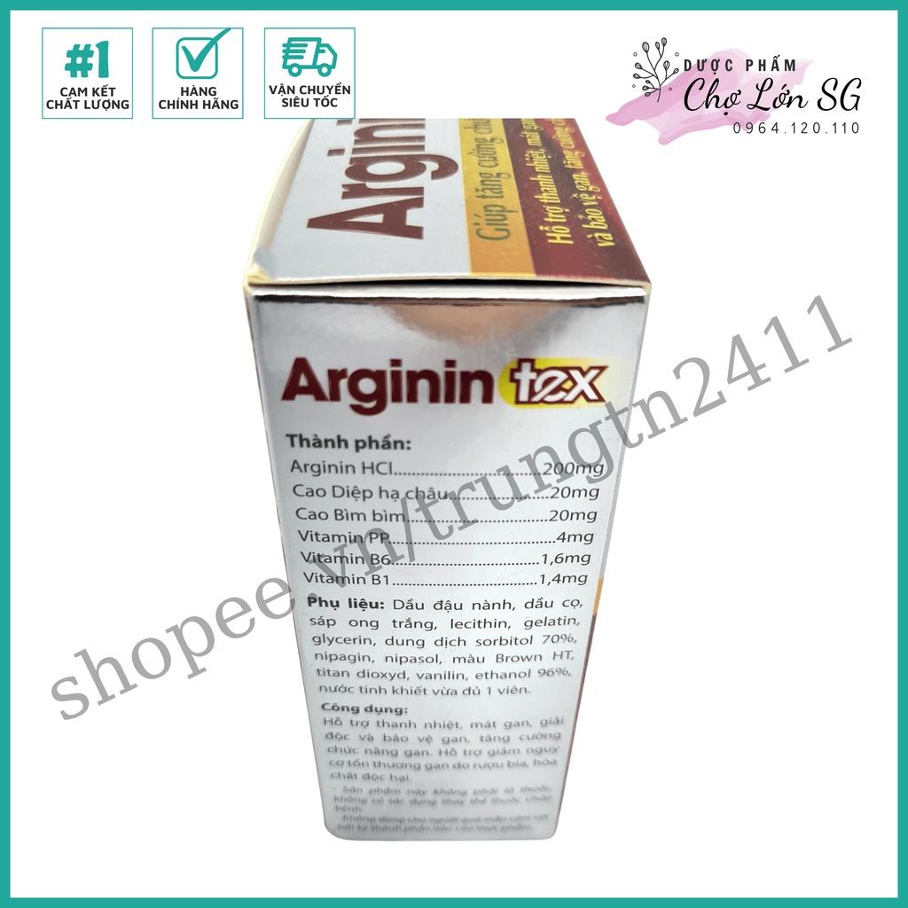 Combo 2 Hộp Viên uống mát gan ARGININ TEX giảm tổn thương gan do bia rượu - Hộp 60 viên