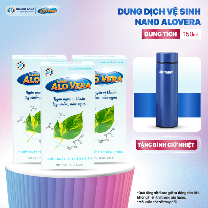 (Mua 3 Tặng 1 Quà Hot) 03 Dung Dịch Vệ Sinh Nano AloVera Chai Lớn (150ml) - Hỗ Trợ Điều Trị Viêm Nhiễm Phụ Khoa Nam Nữ Women
