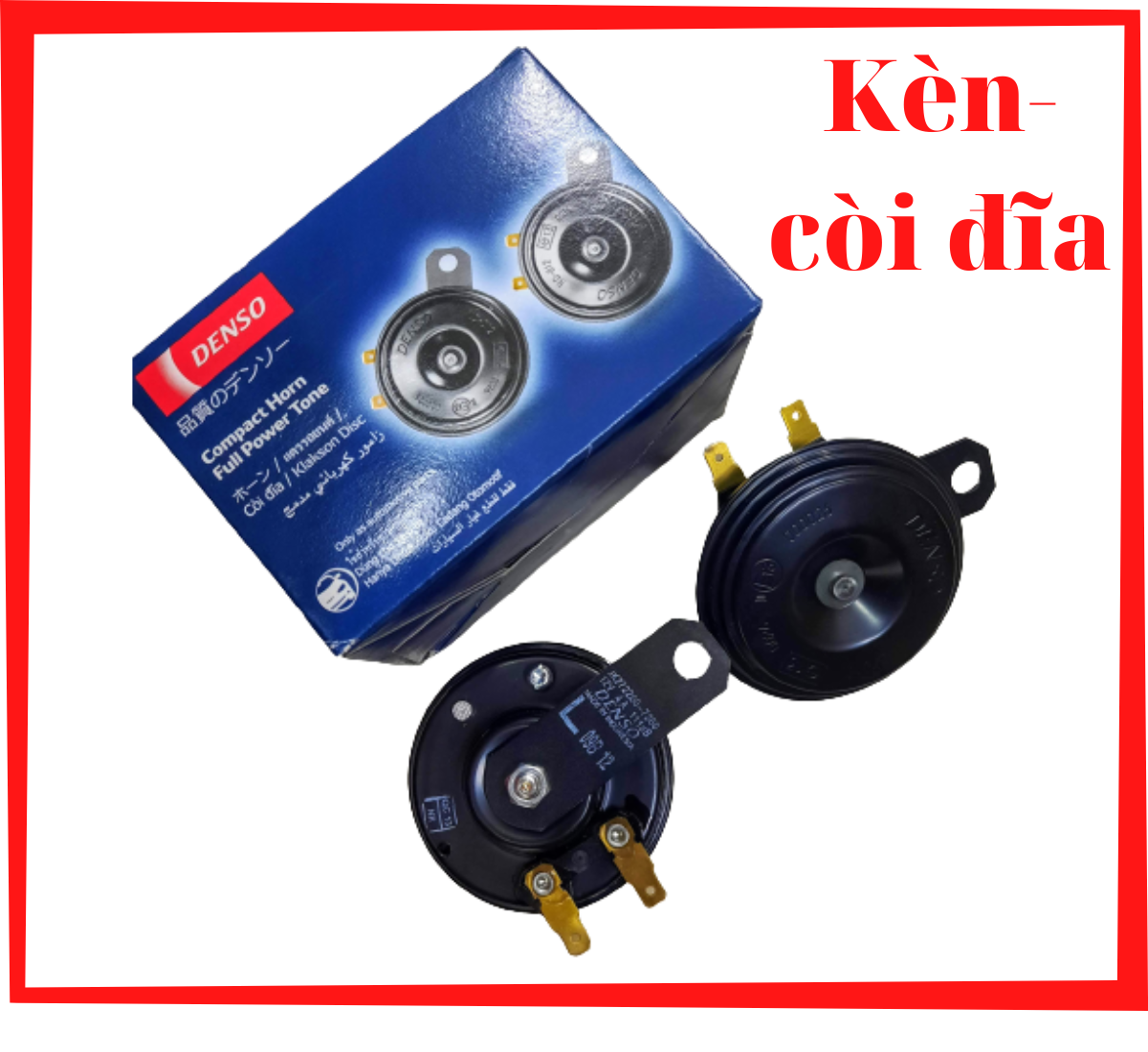 Kèn Denso 12vDC - 4.5A dành cho xe máy - Oto