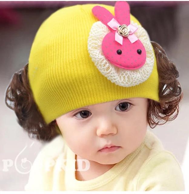 Nón len tóc giả thỏ