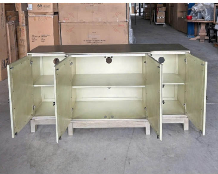 Tủ bếp, tủ trang trí kính cường lực SM35CT Tundo KT Ngang 178 x Sâu 46 x Cao 86.5 / cm