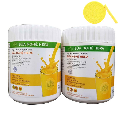 Combo 2 Hộp Sữa Nghệ Hera 100g - Tặng Kèm Bông Rửa Mặt