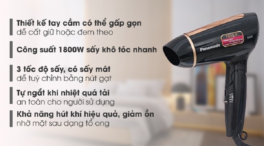 Máy sấy tóc Panasonic EH-ND30-K645 - Hàng chính hãng